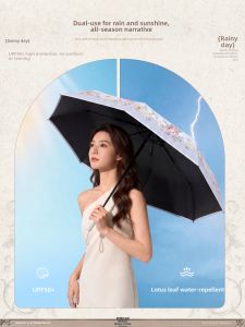 ZHENGYU | Sunproof UV Protection Parasol for Women with Double-layer Black Coating