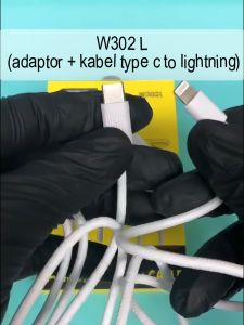 Adapter Charger WO+ Quick Charge W302 C / W302 L Dual Port USB QC3.0 + TYPE C PD 20W plus Kabel type-c to Lightning / Type c to Type c