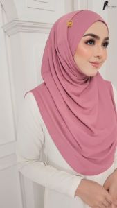 Tudung Sarung Instant SOFIYA Plain Awning Instant Hijab Cotton Ribbed Ironless Kain Sejuk Scarf Hijab SOFIYA