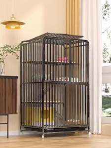 Greenpets Extra Large Cat Crate Square tube cat cage House 4 Layer Rolling Cage with Wheels kulungan ng pusa Indoor Rust-Proof With Removable Tray