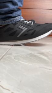 Femez Lite Berlin Sepatu Sneakers Pria 39-48 Hitam Abu Hitam Polos Casual Jogging Sekolah