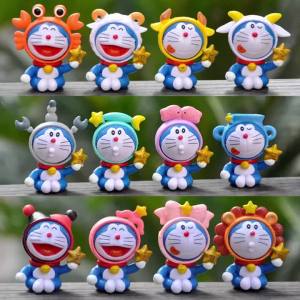 Bandai | Doraemon Nobita Nobi Shizuka Minamoto Takeshi Gouda Suneo Honekawa Dorami Action Figure Toys Blue Cat Dolls Birthday Gifts Decor
