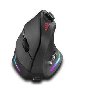 Jomaa RGB Backlit Wireless Vertical Mouse Control for Gamer 24000DPI Adjustable Programmable Buttons Gaming Mouse Wired