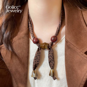 golicc | Khăn Lụa Điều Chỉnh Có In Hình Báo Đen