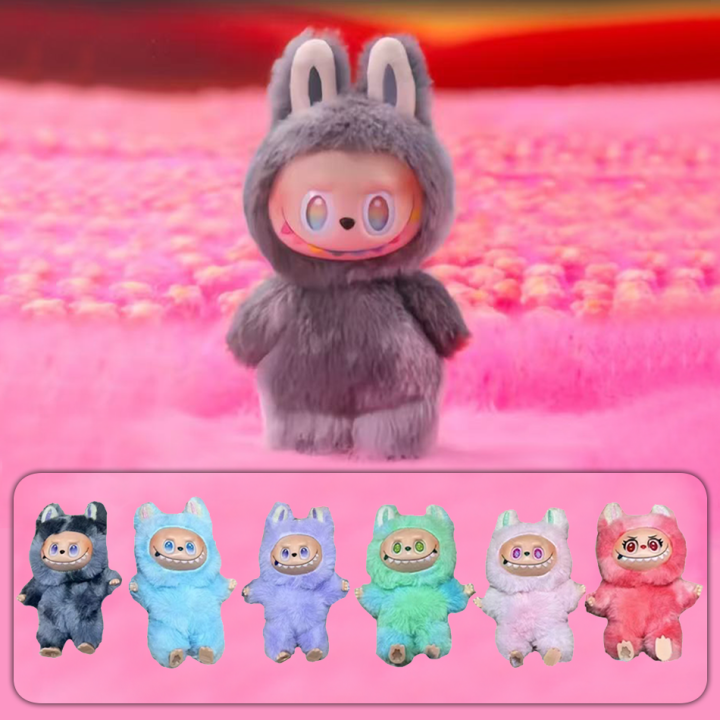Motherland Edition Labubu V3 ตุ๊กตารุ่นที่สามชุดกล่องตาบอดกาว-Elastic Face Plush Blind Box Duplicate Edition