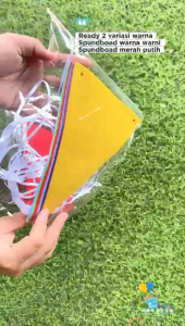 ( isi 10 ) Bendera Segitiga Kain Warna-Warni / Flag Party / Bendera Segitiga kain polyester / bendera karnaval