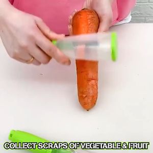 DiyHomeIpoh Peeler with Trash Cylinder🔥Ready Stock🔥Fruit Vegetable Slicer with Cylinder Storage Pengupas Buah Kulit 削皮收纳神器