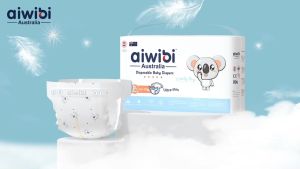 Combo 2 Tã/Bỉm Dán Aiwibi Tiêu Chuẩn Thoáng Khí Thấm Hút Nhanh Gói Lớn S52/M48/L44/XL40