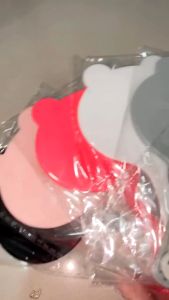 CERMIN RIAS MAKEUP DENGAN GAGANG / KACA GENGGAM PORTABLE MOTIF TELINGA