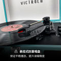 Victrola Portable Black Vinyl Record Player Bluetooth Speaker Handheld Birthday Gift Compact Vintage Style Turntable. 