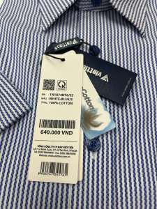 (1N1874)Áo sơ mi viettien ngắn tay lai bầu (Regular )
