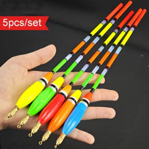 5pcs/set Fishing Float with Large Buoyancy Thickened Tail for High Visibility and with Copper Head