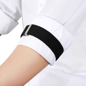 1Pair Adjustable Elastic Armband Non Slip Shirt Sleeve Holder For Fashion Decorative Armbands