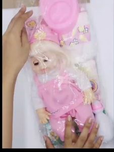 Princess Baby Doll Set Milk Diaper Bowl 4 PCS Set Real Doll Girl Surprise Toy Kids Gift Toy House Simulation Game Mom