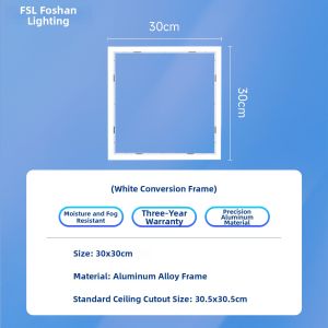 FSL | Kitchen and Bathroom LED Flat Panel Integrated Ceiling Light Aluminum Plank