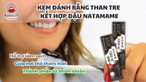 KEM ĐÁNH RĂNG THAN TRE KẾT HỢP ĐẬU NATAMAME NGỪA HÔI MIỆNG TRẮNG RĂNG (TUÝP 100GR)