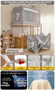 Wise | No-Installation Bed Curtain Mosquito Net 90x190cm