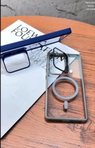 CASE CLEAR MAGSAFE METAL LENS HOLDER HARDCASE CASING HP COMPITABLE SAMSUNG S22 ULTRA S24 ULTRA