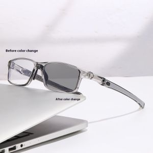 Sports Photochromic Multifocal Reading Glasses Neutral Progressive Near Far Presbyopia Anti Blue Light Refractive Glasses