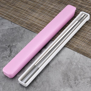 Portable Tableware Storage Box 304 Stainless Steel Korean Style 1 Pair of Chopsticks Pull-out Adult Outdoor Kuaizi Travel Set