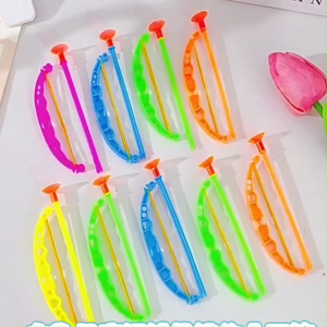 Mini Suction Bow Arrow Set with 8 Colored Bows and Arrows for Kids Play Anti-slip Handle