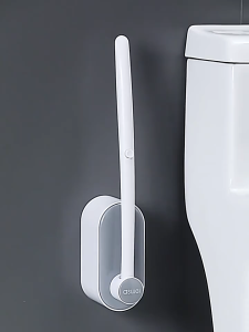 Toilet brush disposable toilet cleaning brush set flushing and cleaning scrubbing 2-in-1 bathroom cleaning tool set