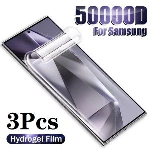 3Pcs Hydrogel Film For Samsung Galaxy S24 S23 S21 S22 S20 Ultra Fe Plus Edge S10 S9 S8 S7 Screen Protector
