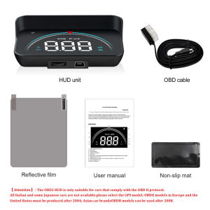 RYSJM | M8 OBD2 HUD Car Head Up Display Windshield Projector Digital Speed Meter Water Temp Voltage Overspeed Warning System Auto Parts