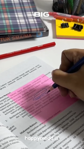 Sticky Notes Memo Tempel BIG Warna Neon Fluorescent Color Transparan Note Tempel PET Material