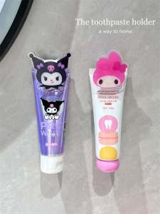 Wall-Mounted Toilet Paper Holder Cute Bathroom Accessories Toothpaste Squeezer Milk Foam Rack No-Punching Required