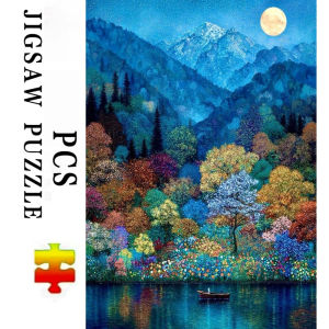 Colorful Dreamy Forest Landscape Artwork Jigsaw Puzzle 500/1000/1200/2000PCS Stress Relief Puzzle Wall Art Decor Gift