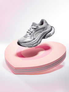 361° | Anti-slip Silver Thick-sole Retro Sneakers