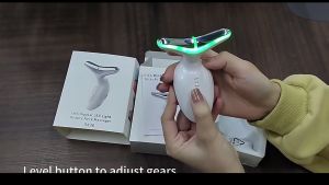 เครื่องมือยกกระชับหน้าและเครื่องนวดยกกระชับคอ7สีบำบัดความงามอ่อน