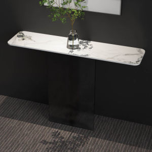Stone Plate Home Decoration Console Table Cabinet Modern Normcore Hotel Extremely Narrow a Long Narrow Table Living Room Accessible Luxury Acrylic against the Wall