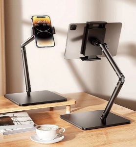Giá đỡ ipad điện thoại để bàn đứng sàn hợp kim nhôm tùy chỉnh 4 trục xoay 360 độ công thái học đa năng quay video giải trí gấp gọn