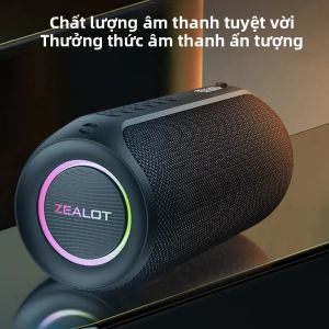 Loa Siêu Trầm Di Động Zealot S32 MAX Không Dây Chống Nước IPX5 Ghép Nối Kép Pin 3600mAh Âm Thanh Nổi Ngoài Trời Âm Thanh Gia Đình