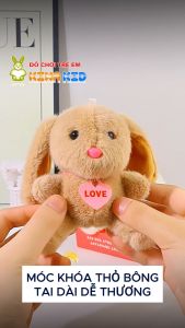 Móc Khóa Thỏ Bông Tai Dài Dễ Thương Phụ Kiện Đáng Yêu Không Thể Bỏ Lỡ - kinakid