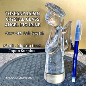 TOSCANY JAPAN CRYSTAL GLASS ANGEL FIGURINE • JAPAN SURPLUS • HOME DECOR