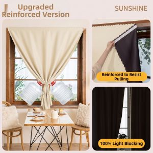 SHULIAN | Self-Adhesive Sun Protection Blackout Curtains Easy Install