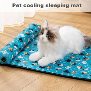 Pet Pillow Cooling Mat Pad Bed Summer Dogs Cats Washable Waterproof Cool Mat