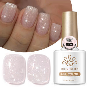 Sơn Móng Tay Gel Nhũ Ánh Kim Đỏ Rượu Vang BORN PRETTY 10ml Hiệu Ứng Lấp Lánh Bán Vĩnh Cửu Có Thể Tẩy Sạch Bằng Dung Dịch Dùng Được Với Đèn UV/LED Dành Cho Làm Móng.
