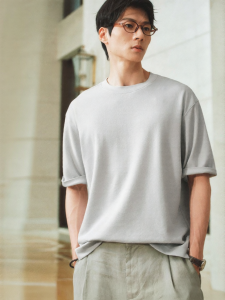 MIANXIANSHENG | Cotton Linen Blend Mens Short Sleeve T-Shirt for Summer Breathable Style