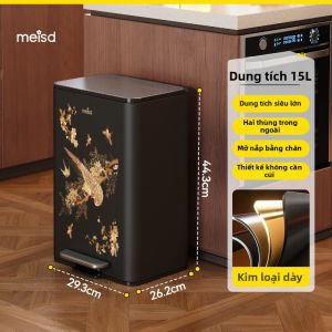 MEISD | Thùng Rác Đạp Chân Sang Trọng Dung Lượng Lớn