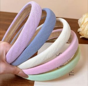 (1pc) Korean Style Plain Elegant Sponge Headband for women (Random)