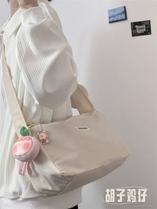 Retro Trendy Pure Color Simple Casual All-Matching Bag Women Large-Capacity Crossbody Bag Niche Design Shoulder Bag Men