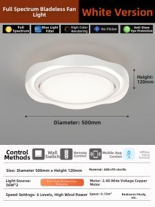 WOGU | Retro Silent Invisible Bladeless Fan Light