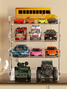 Multilayer Clear Toy Car Storage Shelf