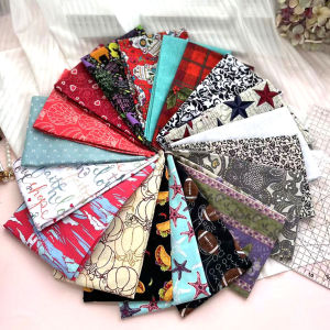 Handmade DIY Cotton Fabric Half Yard Package Plain Weave Patchwork Material for Clothing And Home Crafts Dream Purple Series