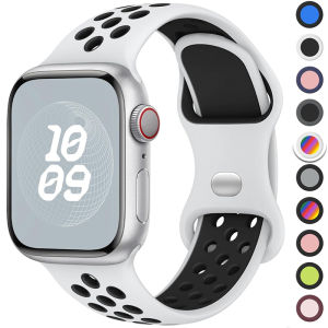 Strap For Apple Watch Band 46mm 44mm 49mm 45mm 40mm 41mm 38 42mm correa Breathable bracelet iwatch series 10 8 SE 7 6 5 9 Ultra