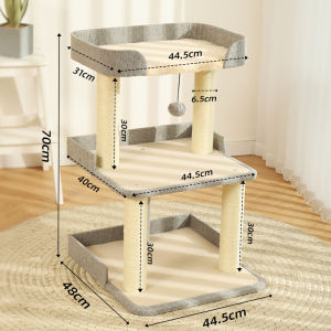HOOPET | All Seasons Multipurpose Cat Climbing Frame Scratching Board Bed For Small Spaces